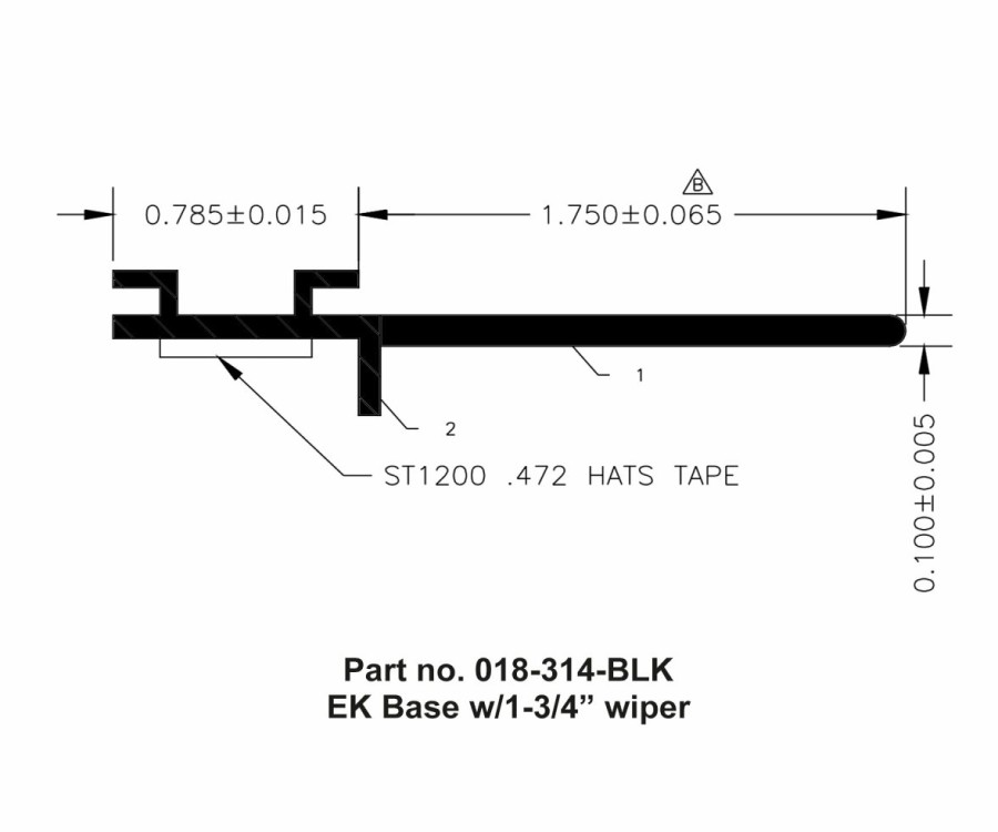 Seals AP Products | Ek Base, W/1-3/4 Wiper, 1/2 X 2-1/2 X 35