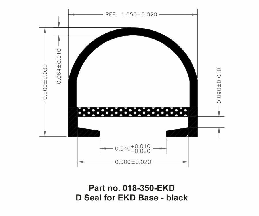 Seals AP Products | D Seal For Ekd Base, 1 X 15/16 X 50