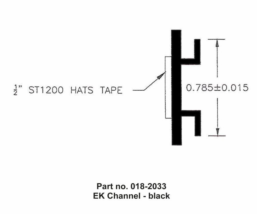 Seals AP Products | Ek Channel, 7/8 X 1/4 X 50