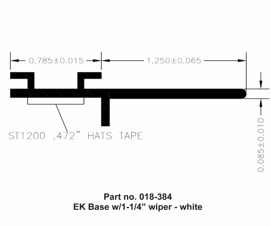 Seals AP Products | Ek Base, W/1-1/4 Wiper, 1/2 X 2 X 35