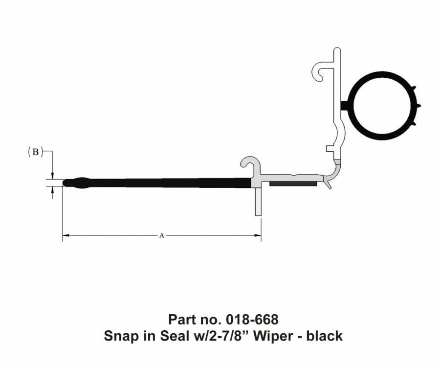 Seals AP Products | Snap-In Seal, W/2-7/8 Wiper, 4-1/8 X 23/32 X 35