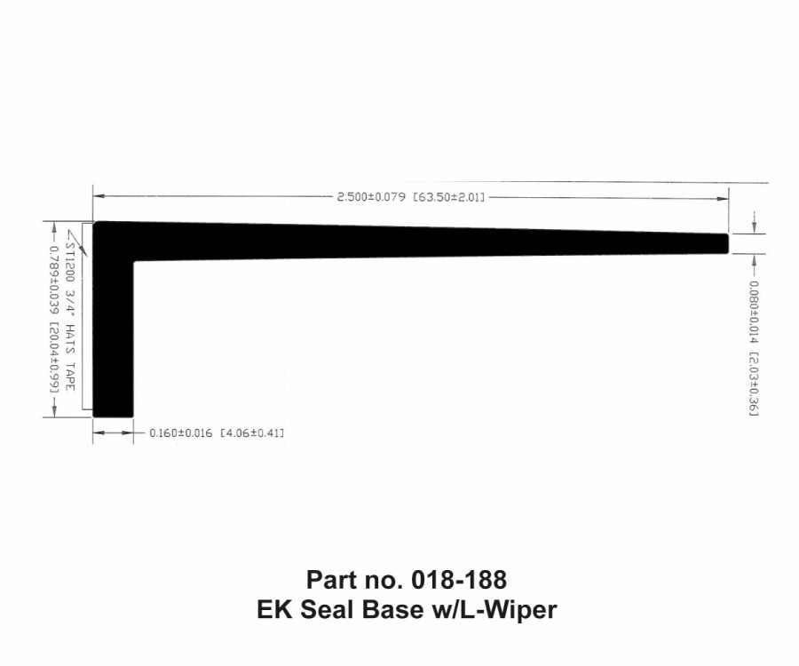 Seals AP Products | Ek L Wiper, 2-1/2 X 4/5 X 20