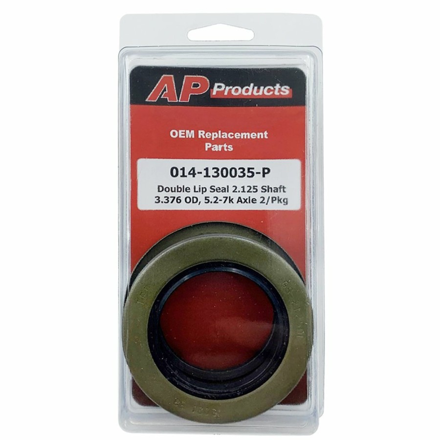 Running Gear & Brakes AP Products | Double Lip Grease Seal 2.125 Shaft, 3.376 O.D. 5.2-7 Lb. (2 Pack)